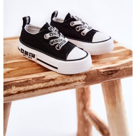 Deportivas Infantiles de Tela Big Star KK374049 Negro-Blanco 1