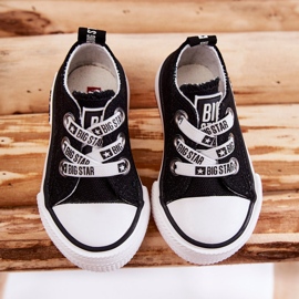 Deportivas Infantiles de Tela Big Star KK374049 Negro-Blanco 3