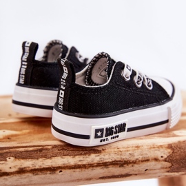 Deportivas Infantiles de Tela Big Star KK374049 Negro-Blanco 4