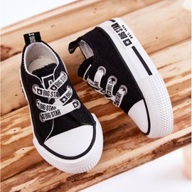 Deportivas Infantiles de Tela Big Star KK374049 Negro-Blanco 6