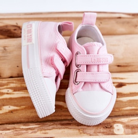 Deportivas Infantiles de Tela Con Velcro Big Star KK374083 Rosa rosado 5