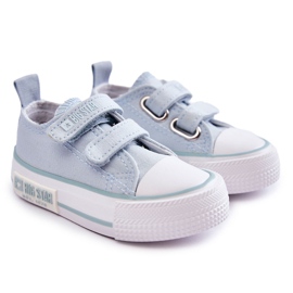 Deportivas Infantiles de Tela Con Velcro Big Star KK374084 Azul 6