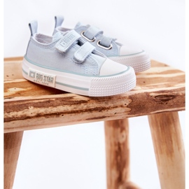 Deportivas Infantiles de Tela Con Velcro Big Star KK374078 Azul 2