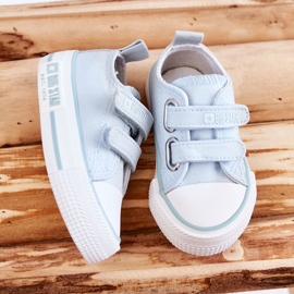 Deportivas Infantiles de Tela Con Velcro Big Star KK374078 Azul 3
