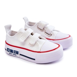 Deportivas Infantiles de Tela Con Velcro Big Star KK374079 Blanco 8