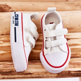 Deportivas Infantiles de Tela Con Velcro Big Star KK374079 Blanco 6