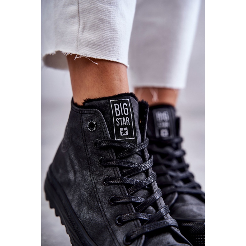Zapatillas de mujer Big Star High Warmed Black GG274069 negro 2