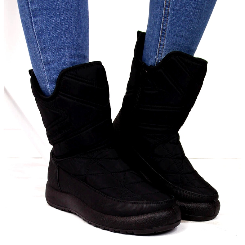 Evento Botas de nieve para mujeres Noticias resistentes al agua 21SN26-4276 Negro 2