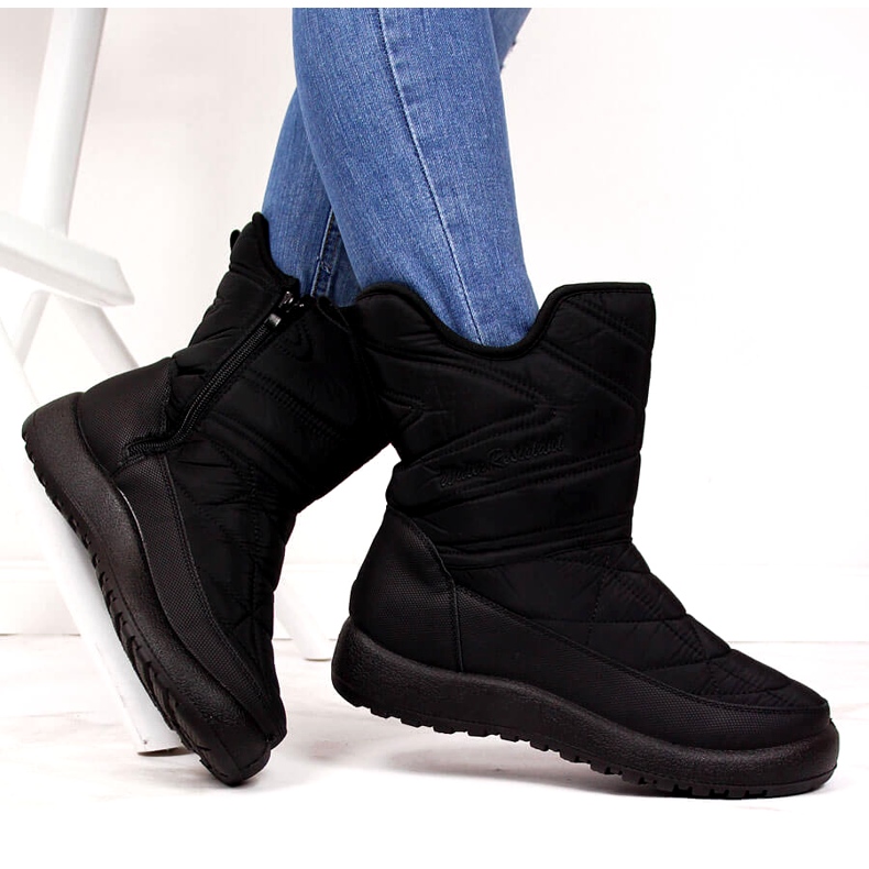 Evento Botas de nieve para mujeres Noticias resistentes al agua 21SN26-4276 Negro 1