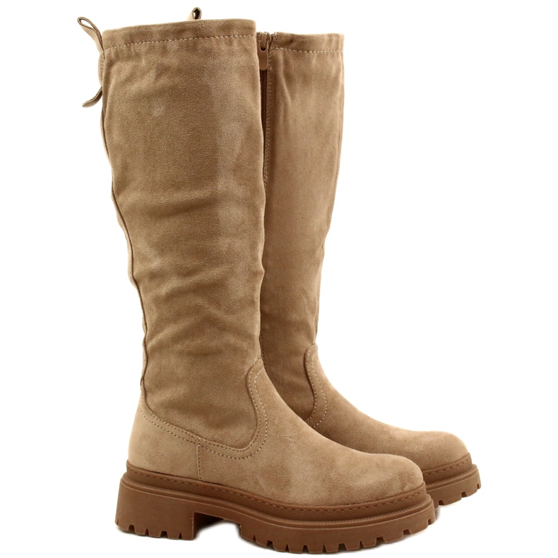 Evento Botas de Ante con Fondo Grueso 22KZ35-5223 Beige 3