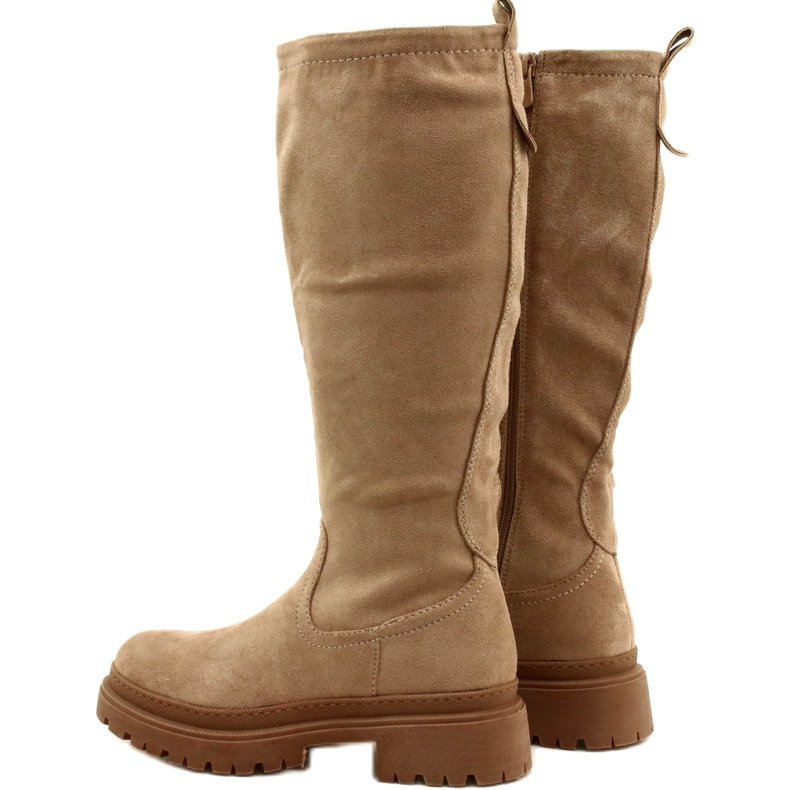 Evento Botas de Ante con Fondo Grueso 22KZ35-5223 Beige 2