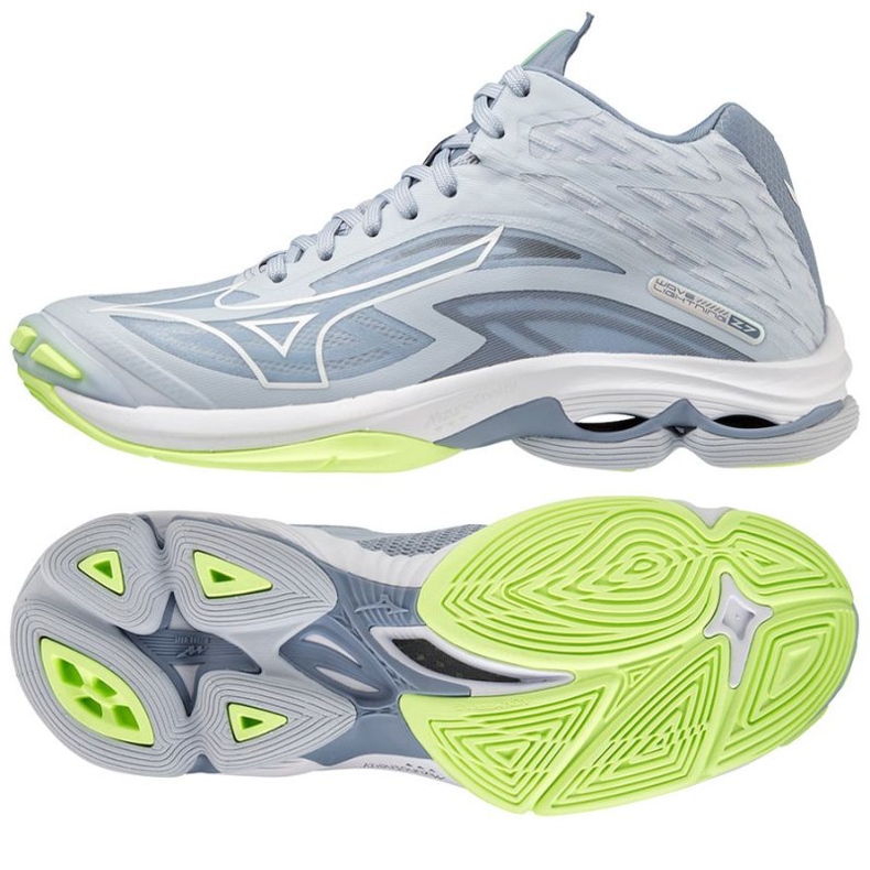 Zapatillas de voleibol Mizuno Wave Lightning Z7 Mid W V1GC225002 gris tonos de gris 1