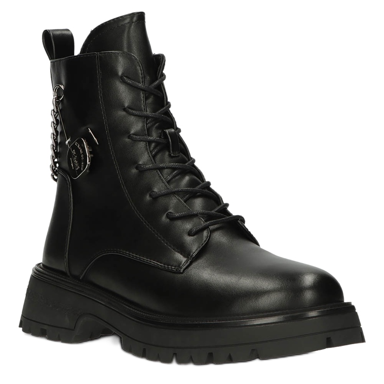 Botas para mujeres con un pin de seguridad y cadena negra Filippo DBT4059 negro 1