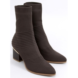Botines calcetín tacón Tiara Brown marrón 5