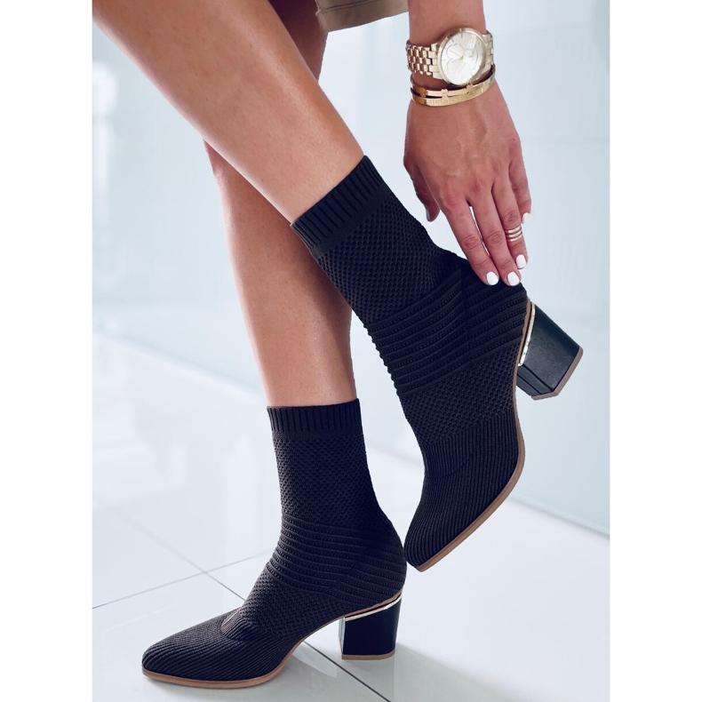 Botines calcetín tacón Tiara Brown marrón 1 Botines calcetín tacón Tiara Brown marrón 1