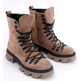 Botas Conor caqui con cordones marrón 5