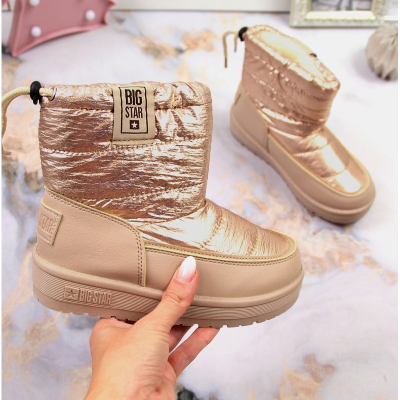 Botas de nieve beige metalizado niña Big Star KK374221 1