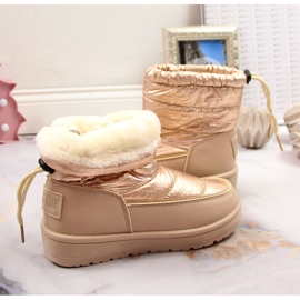 Botas de nieve beige metalizado niña Big Star KK374221 3
