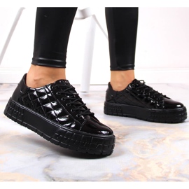 Zapatos mujer charol acolchado negro Filippo 6