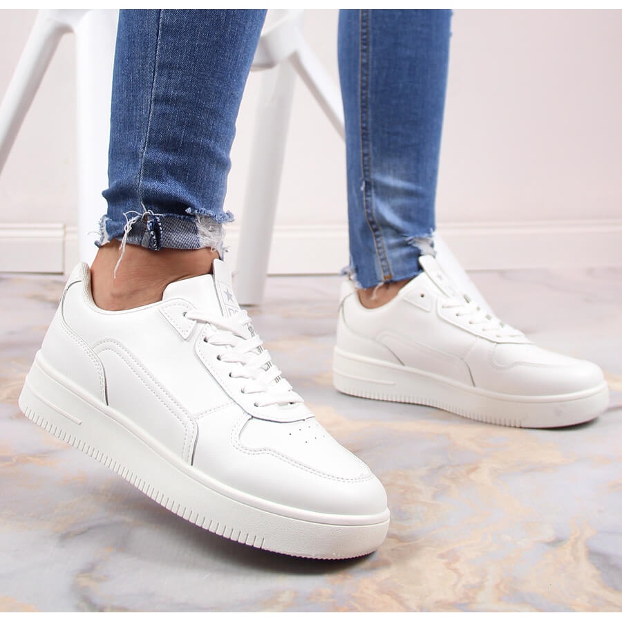 Deportivas bajas NEWS mujer blancas blanco - KeeShoes