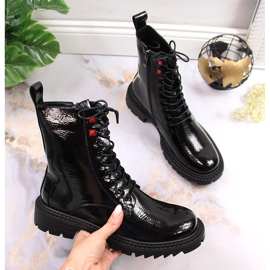 S.Barski Botas con aislamiento de charol negro de S. Barski 3