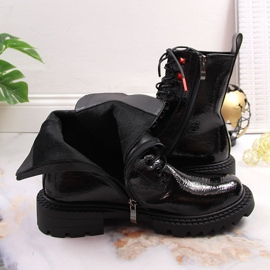 S.Barski Botas con aislamiento de charol negro de S. Barski 6