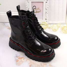 S.Barski Botas con aislamiento de charol negro de S. Barski 4