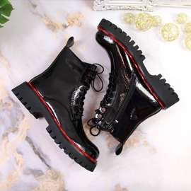S.Barski Botas con aislamiento de charol negro de S. Barski 5