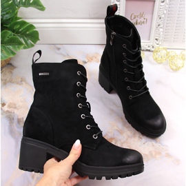 Botas de gamuza Vinceza negras en el poste negro 5