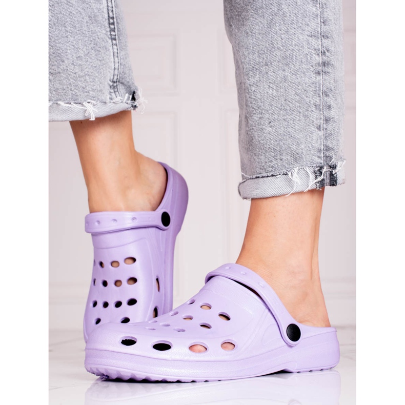 Pantuflas ligeras de mujer Shelovet violeta púrpura 1