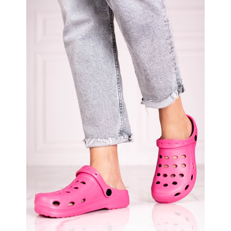 Pantuflas ligeras de mujer Shelovet rosas rosado 1