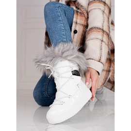 Botas de nieve de mujer blancas con pelo Shelovet blanco 2