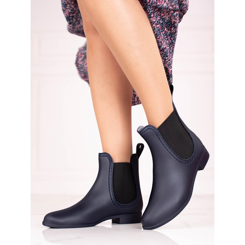 Chanclas de mujer Shelovet azul marino mate 1