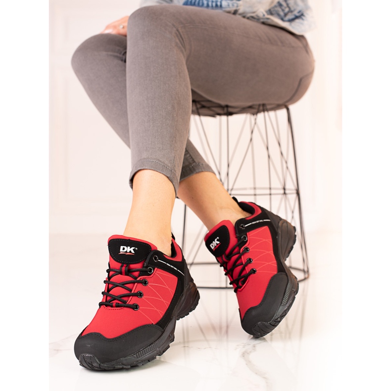Zapatillas trekking mujer DK rojo negro 2