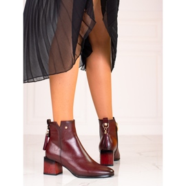 W. Potocki Botas de mujer de moda en el puesto de color burdeos de Potocki. rojo 1 W. Potocki Botas de mujer de moda en el puesto de color burdeos de Potocki. rojo 1