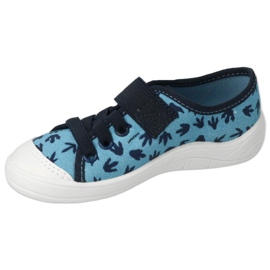 Pantuflas infantiles befado 351X009 aplicaciones azul 3