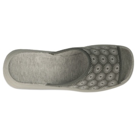 Zapatillas de mujer befado pu 442d197 gris con flores 3