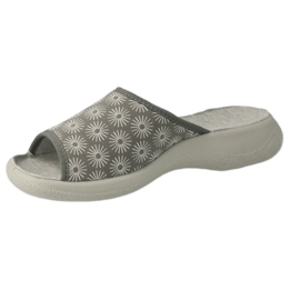 Zapatillas de mujer befado pu 442d197 gris con flores 2 Zapatillas de mujer befado pu 442d197 gris con flores 2