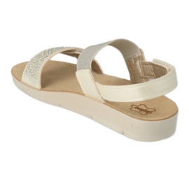Sandalias infantil befado 068Y001 con circonitas blanco 3