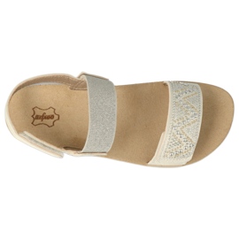 Sandalias infantil befado 068Y001 con circonitas blanco 4