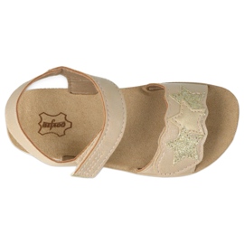 Sandalias infantil befado 068Y004 dorado con circonitas 4