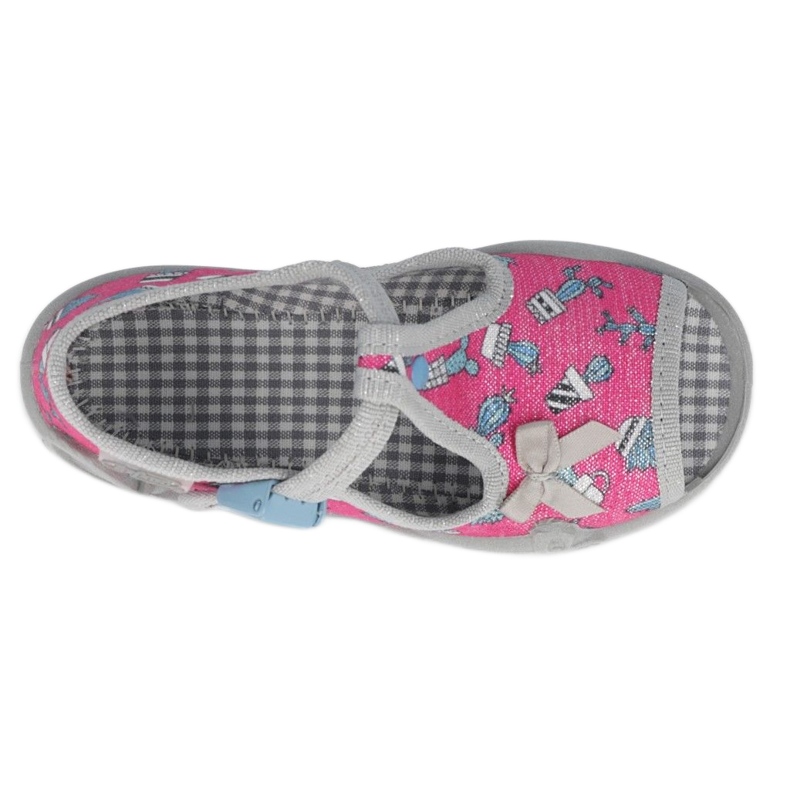 Calzado infantil befado 213P128 rosado plata gris 3