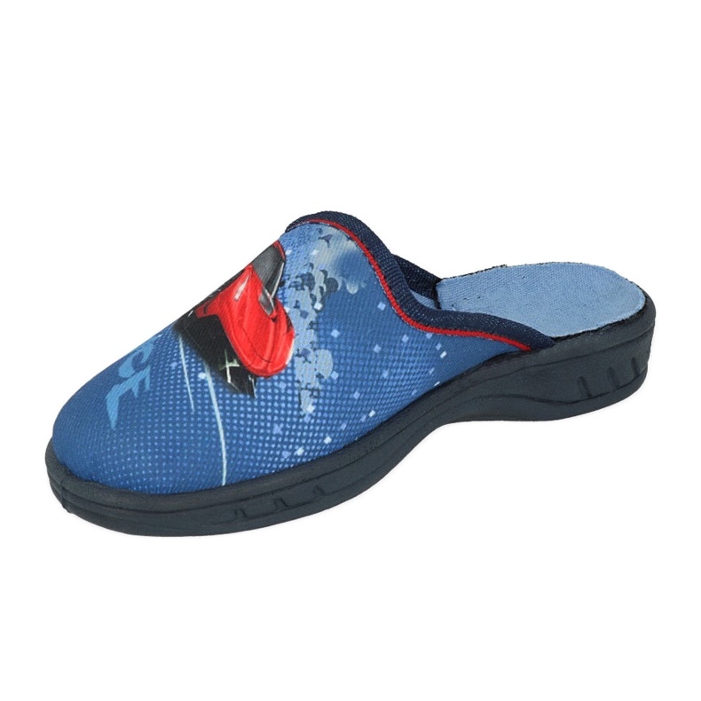 Slippers para niños de Befado 707Y419 Aplicación de automóvil azul 1