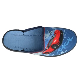 Slippers para niños de Befado 707Y419 Aplicación de automóvil azul 3