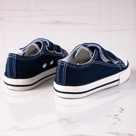 Deportivas infantiles Vico con cierre de velcro azul marino 3