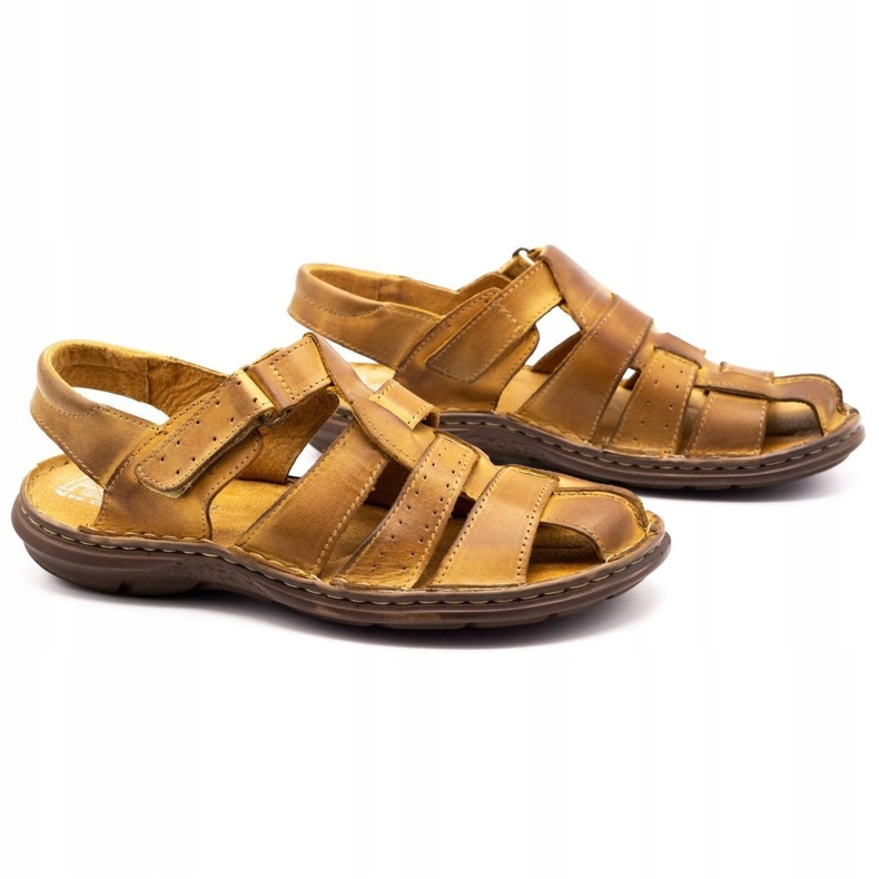 Polbut Sandalias piel hombre 211 beige 2