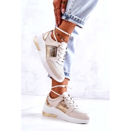 S.Barski Deportivas Mujer Piel Con Cuña Beige Larson 4