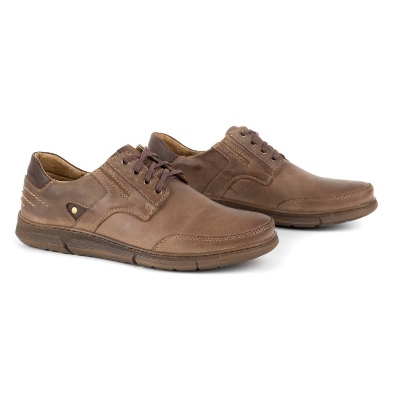 Polbut Zapatos casuales de hombre J55 marrón 2