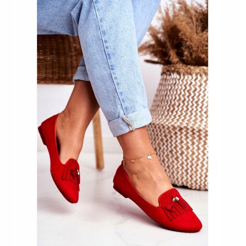 BUGO Mocasines de Mujer Red Lords Fringes Therese rojo 3 BUGO Mocasines de Mujer Red Lords Fringes Therese rojo 3