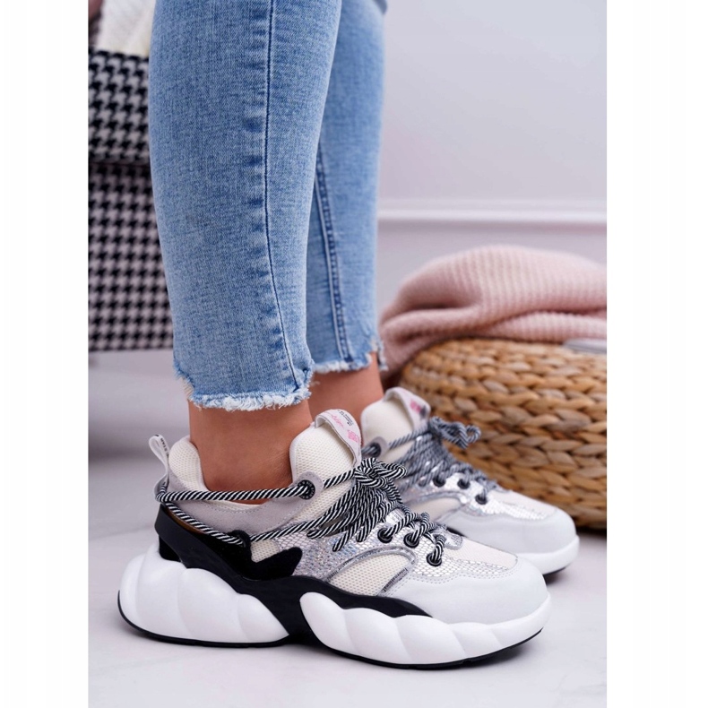 Zapatos deportivos para mujer Big Star de Daniel Lopez Blanco FF274A546 negro plata 2